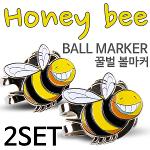 [KAXIYA] 꿀벌 모양 디자인 골프 볼마커 2세트