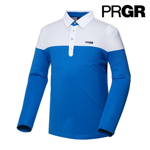 [PRGR] 프로기어 골프웨어 배색 긴팔 피케 티셔츠 P15AT1-013_GA
