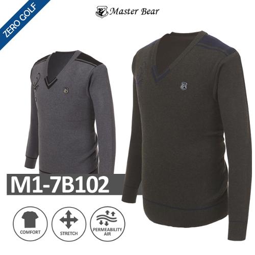 [MASTER BEAR] 마스터베어 브이넥 로고셔츠 Model No_M1-7B102