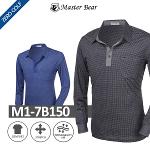 [MASTE RBEAR] 마스터베어 로고 패턴 카라긴팔셔츠 Model No_M1-7B150
