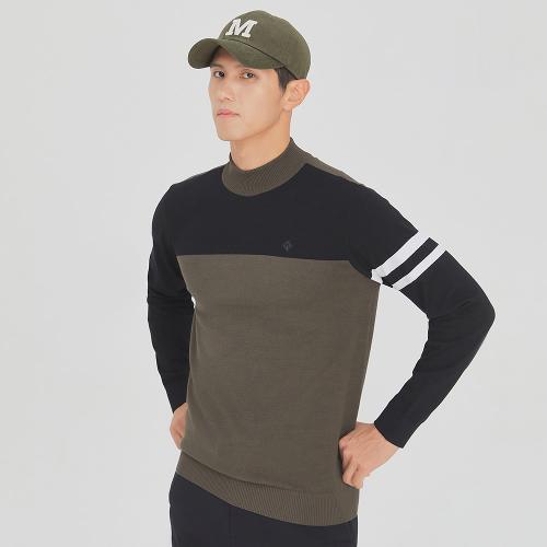 [레노마골프]남성 배색 하이넥 니트 RMSHK3201-816