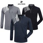 [JEAN PIERRE] 쟌피엘 포인트배색 하프집업 긴팔티셔츠 Model No_J2-0E187
