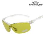 [그린아이즈] 클리어 옐로우그린 편광렌즈 골프 스포츠 기능성 고글형 경량 자외선 차단 선글라스