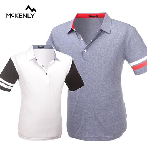 [MCKENLY] 맥킨리 소매 배색 라인 PK 반팔티셔츠 Model No_E2-2M031