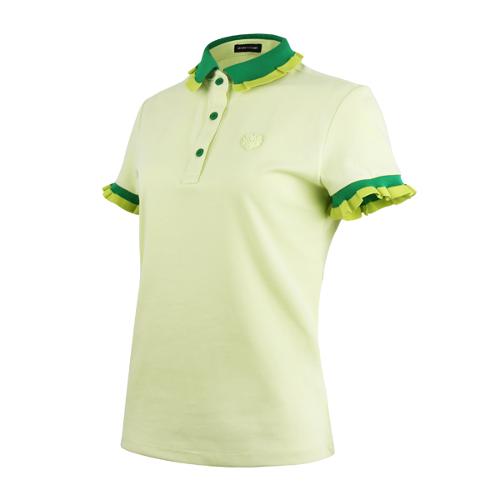 [헨리스튜어트] 골프 여성용 요꼬배색 반팔 티셔츠 옐로우