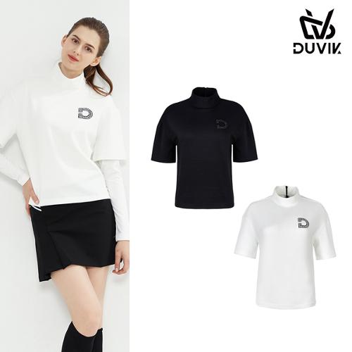 듀빅 여성 간절기 에리 레이어드 티셔츠 DC3WTS004