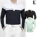 [루센] 남성 골프웨어 베이직 기능성 스판 긴팔 티셔츠 3종 택일