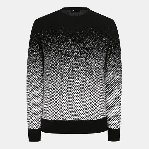 [레노마골프]그라데이션 패턴 포인트 라운드넥 스웨터 RMSRL3252-101