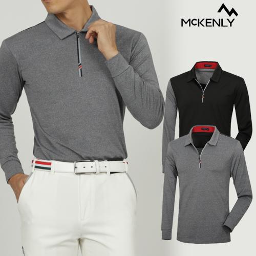 [MCKENLY] 맥킨리 반집업 이선라인 긴팔 카라 티셔츠 Model No_E2-2M039