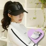 까스텔바작 여성 골프 보석 리본 디테일 썬캡 모자
