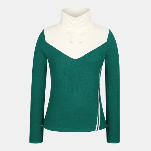 [레노마골프]여성 컬러 블록 스트링 하이넥 티셔츠 RWTHL8104-804