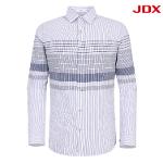 JDX 남성 변형 블럭 스트라이프 셔츠 X2SSWSM03BL