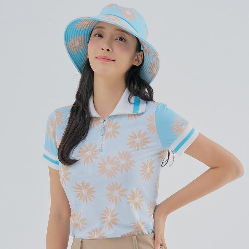 [레노마골프]여성 플라워 패턴 카라 반팔 티셔츠 RWTPM6122-905