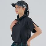 [레노마골프]여성 어깨 셔링 하이넥 반팔 티셔츠 RWTHM6112-199
