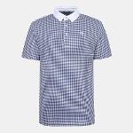 [레노마골프]남성 써커 깅엄 패턴 카라 반팔 티셔츠 RMTYM2120-930