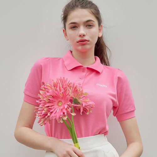 맥키 리아 퍼프 티셔츠 핑크