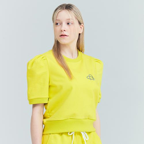 [어베이브] 골프 테니스 여성용 퍼프셔링 맨투맨 티셔츠 옐로우