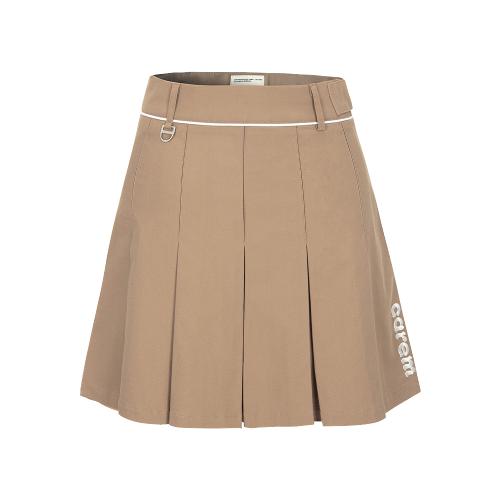 카렘 WOMAN ROUNDING PLEATS SKIRTS BEIGE