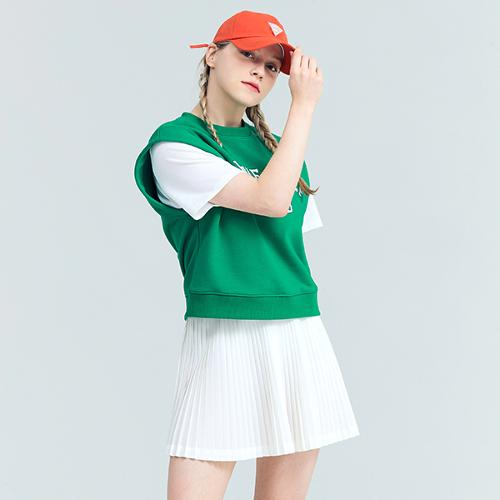[어베이브] 골프 테니스 여성용 파스텔 플리츠 스커트 화이트