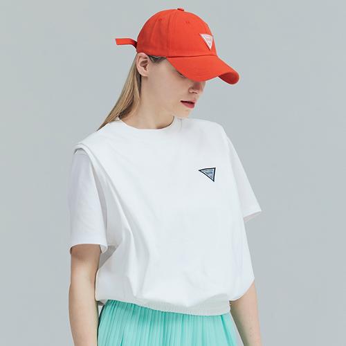 [어베이브] 골프 테니스 여성용 오버핏 베스트 조끼 화이트