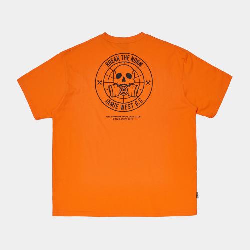 제이미웨스트 드와이트 서클 라인 티셔츠 (오렌지)
