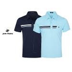 [JEAN PIERRE] 쟌피엘 남성 줄무늬 포인트 카라 반팔 티셔츠 No_J2-3E132