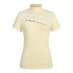 [까스텔바작] 여성 스트레치 상단 패턴 하이넥 반팔 티셔츠_BGAFTS501LE