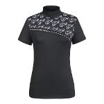 [까스텔바작] 여성 스트레치 상단 패턴 하이넥 반팔 티셔츠_BGAFTS501BK