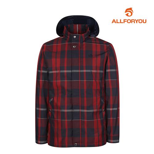 [올포유] 남성 폴리 히든 후드 체크 점퍼 AMJUI3308-500