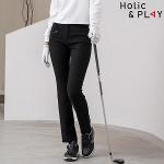 홀릭앤플레이 여성 스판 양면기모 골프바지 HC3WPT003BK
