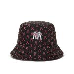 롤링롤라이 버킷햇 블랙 핑크로고패턴 Bucket Hat Black Pink Logo Pattern