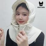 [입점기념 특가~12/10까지] 겨울 패딩 후드 넥워머 남녀공용 골프 챙달린 바라클라바 방한용품 페이크 모자 목토시
