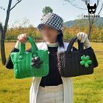 키링세트 여성 골프 손가방 패딩 가방 퀼팅 누빔 토트백 카트백 라운딩 보조가방