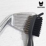 골프 클럽 브러쉬 그루브 청소 헤드 세척 골프채관리 자동감김 릴와이어 장착