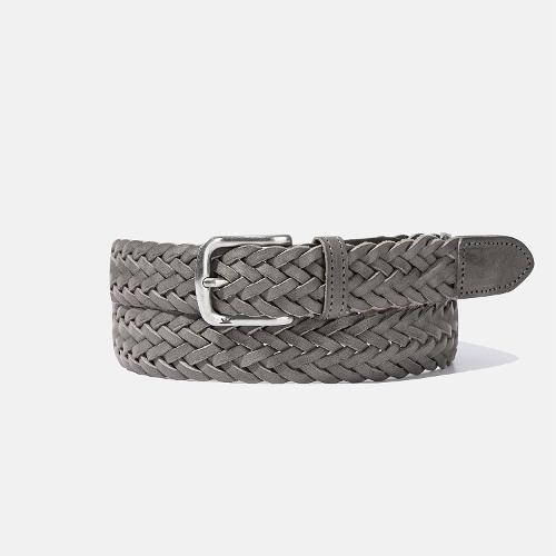 [썬러브] Braided Leather Belt Grey