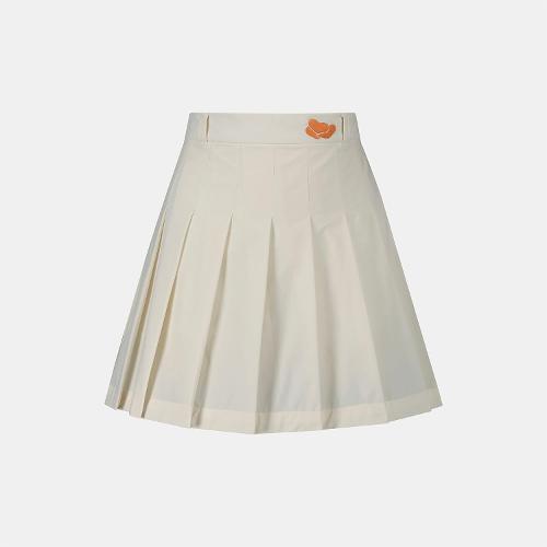 [썬러브] Heart Pleats Skirt Ivory