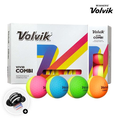 [골프선물추천/볼라이너증정][볼빅정품] VIVID COMBI 비비드 콤비 컬러 골프공_3피스