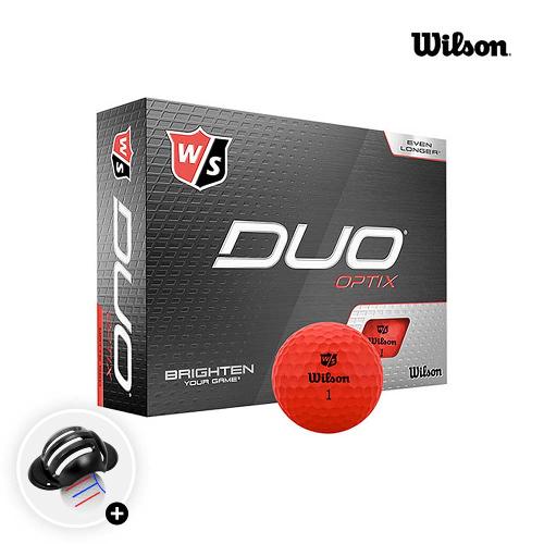 [골프선물추천/볼라이너증정][윌슨정품] Wilson Staff DUO Optix 듀오 옵틱스 골프공 2피스