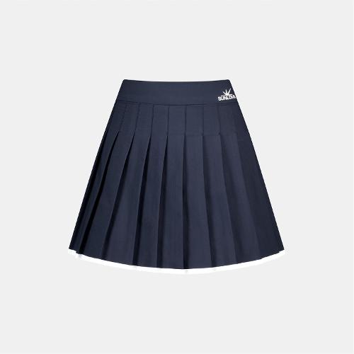 [썬러브] Easy Pleats Skirt Navy