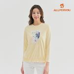 [올포유] [모델착장] 여성 프린팅 밑단 포인트 티셔츠 ALTRM1311-203