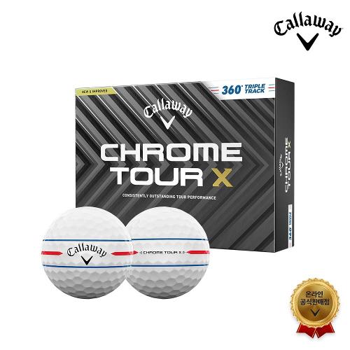 [캘러웨이코리아정품] 24년 신상품 크롬투어 X 360 트리플트랙 골프공 (4피스/12알)