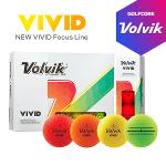 [24년형]볼빅 뉴 비비드 VIVID 3L FOCUS 4색칼라 3피스 골프볼-12알