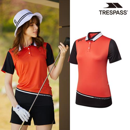 [무료반품EVENT]트레스패스 여성 골프 반팔티셔츠 레드
