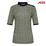 [JDX] 여성 패턴 칠부 하이넥 반팔티(X2TST6569KH)