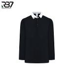 [RB7] 쿨링 소매 배색 남성 골프 긴팔티셔츠(블랙)