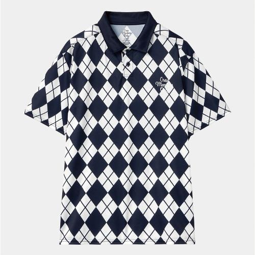 [크루멤버스온리] CLASSIC POLO ARGYLE NAVY