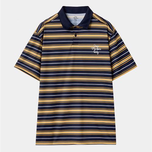 [크루멤버스온리] CLASSIC POLO STRIPE NAVY YELLOW