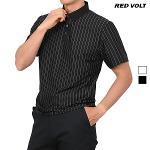 [RED VOLT] 레드볼트 남성용 세로 스트라이프 카라 반팔 티셔츠 Model No_E2-4M013