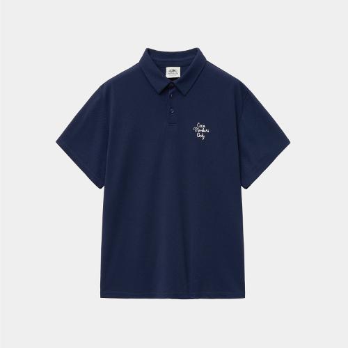 [크루멤버스온리] RESORT LOGO PIQUE POLO NAVY