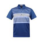 럭스골프 남성 패턴 블럭 배색 반팔 골프셔츠 AE4M408